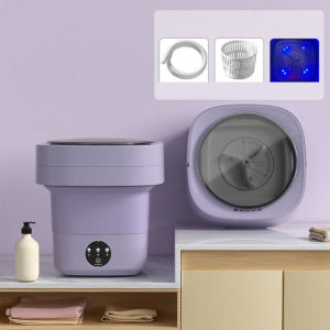 bungee Foldable Washing Machine 6.5L Capacity Portable Household Mini Baby Underwear Socks Spinning Dry