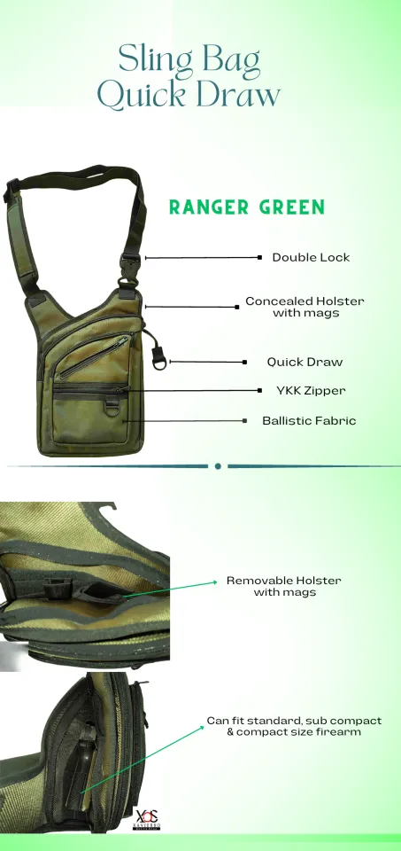 Concealed Quick Draw Crossbody Sling Tactical Shoulder Holster Bag