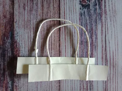 affordable Paper Twine Handle for Paper bag Ready Made Handle for Paper bag White buy per pair