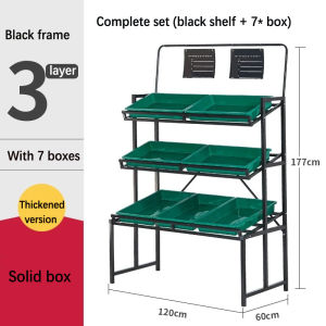 Fruit shelf display rack vegetable shelf supermarket fruit and vegetable rack multi-layer shelf