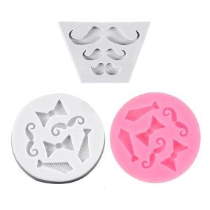 Bowtie Mustache Silicone Molds Fondant Fondant Cake Molds Making Pastry Chocolate Molds Baking Decorating Tool Nonstick