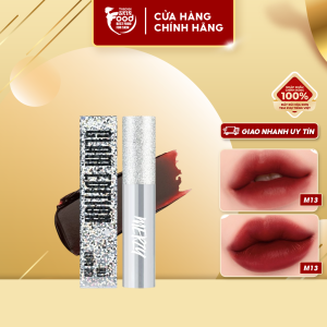 [NEW] [M13 GLAM Vỏ Bạc] Son Kem Lì Hàn Quốc Mịn Mướt Tôn Da Merzy Noir In The Mellow Tint 4g