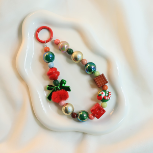 Christmas Snowman Mobile Phone Strap Chain Hanging Wrist Mobile Phone Hanging Chain Light Luxury