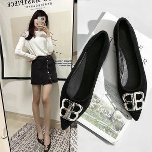 34-42 kích thước lớn phụ nữ mũi nhọn Giày Ba lê bệt mềm mại thoải mái Giày dáng thuyền làm việc