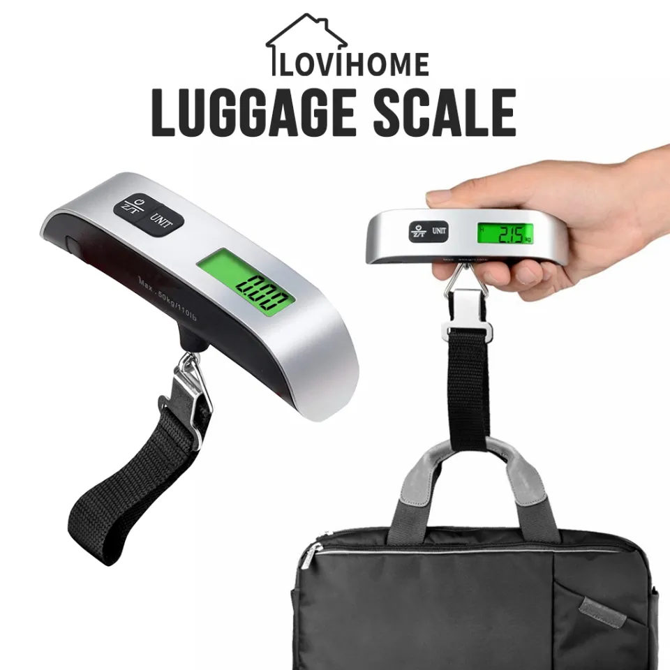  3 Pcs Digital Luggage Scale Portable Hanging Baggage Scale  Travel Scale Luggage Weight Suitcase Scale Digital Handheld with Hook  Straps Case 110 lb Capacity Weight Scale: Clothing, Shoes & Jewelry