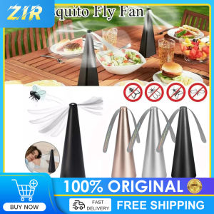 USB & B-attery Powered Multi-function Mini Fly R-epeller USB Automatic Electronic Pest Control Reflective Strips Fan Blade Mosquito Fly Bugs R-epellent Food Protector