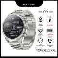 NORTH EDGE Blood Pressure Smartwatch 710Mah Battery Bluetooth Call Waterproof Blood Oxygen Sleep Monitoring Voice Assistant Work On Android and IOS system V99 Relo For Men Watch. 