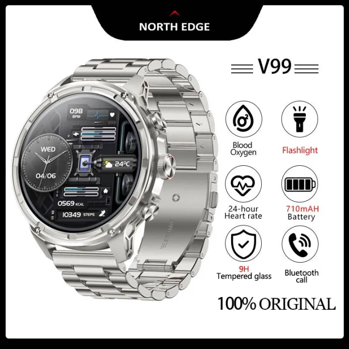 NORTH%20EDGE%20Blood%20Pressure%20Smartwatch%20710Mah%20Battery%20Bluetooth%20Call%20Waterproof%20Blood%20Oxygen%20Sleep%20Monitoring%20Voice%20Assistant%20Work%20On%20Android%20and%20IOS%20system%20V99%20Relo%20For%20Men%20Watch%20-%20Image%202