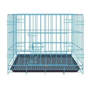 Pet Cage Collapsible Folding Removable Poop Tray Dog Cage Cat Rabbit Puppy Coated Galvanize Crates Cage