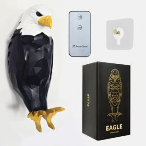 American Eagle Wall Lamp LED Atmosphere Decoration Halloween Christma Eagle wall Light for Bedroom Living Room Hallway with Remote