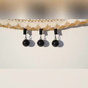 xpkQ 4 pcs Gravity Ball Curtain Weight Ball Windproof Durable Table Cloth Weights Rustproof with Clip Curtain Weights Table Cover H5K8Q