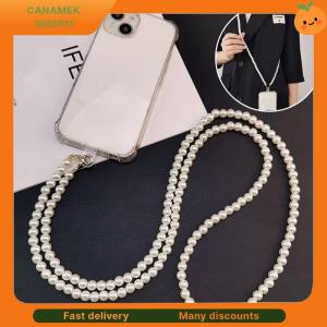 ❣️❣️❣️ Beaded Pearl Mobile Phone Lanyard Long Crossbody Bag Chain with Universal Buckle Clip for Adjustable Handsfree Office or Traveling
