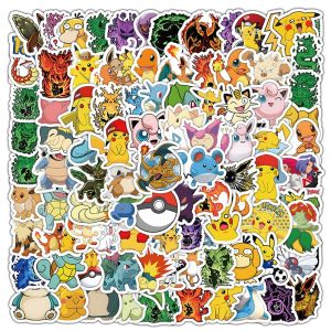 102Pcs Kawaii Anime Pokemon miếng dán đề can Tủ Lạnh vỏ điện thoại Vali máy tính xách tay Trang Trí Dễ Thương nhãn dán hoạt hình Cho Trẻ Em Đồ Chơi