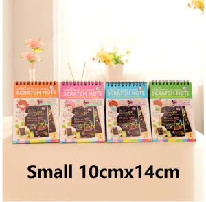 Rainbow Scratch Art Notebook Magic Drawing Paper Kids DIY Craft Doodle Book Educational Creative Gift Toy