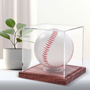 SERAPHYXO Quality Acrylic Baseball Display Case With Base Transparent Baseball Box Elegant Scratch Resistant Baseball Holder Signed Memorabilia