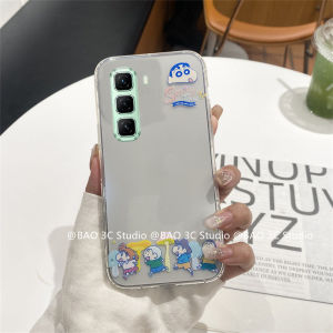 New Phone Case Infinix Smart 9 Hot 50 Pro+ 50i Hot50 Pro + Plus 4G 5G Hot Pink Cute Fashion Mary Cat Crayon Shin-chan Casing Transparent Ultra-thin Back Cover 2024