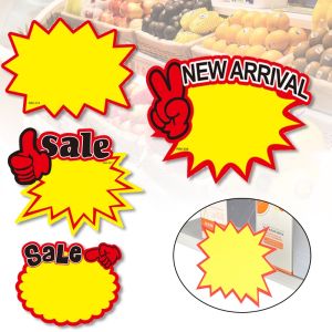 10pcs Sale Price Label Tag Goods Price Tags Price Paper Sign Advertising Paper Promotional Label for Supermarket Grocery