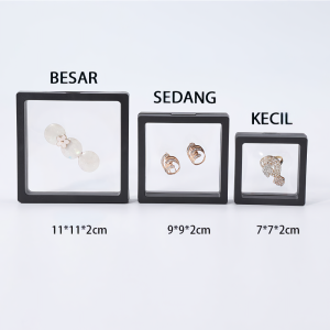 Jewerly Box Mini Bingkai Kotak Penyimpanan Anti Debu Transparan Kalung Cincin Gelang Elastis HM1043