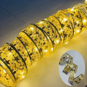 5/10m Christmas Ribbon Light Battery Powered Led Christmas Lights For Christmas Tree