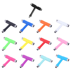 Long Board Wheel Skate Wrench Tool Snowboard Wrench Adjusting Tool T Shape Skateboards Wrench