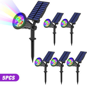 7LED Năng lượng mặt trời Cỏ Ánh Sáng Spotlight ngoài trời chống nước đèn ngủ cảm ứng ban đêm(1/2/3/4/5/6PCS)