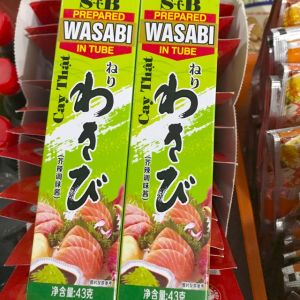 Lốc 10 tuýp Mù Tạt Wasabi Xanh S&B CAY THẬT Tuýp 43gr
