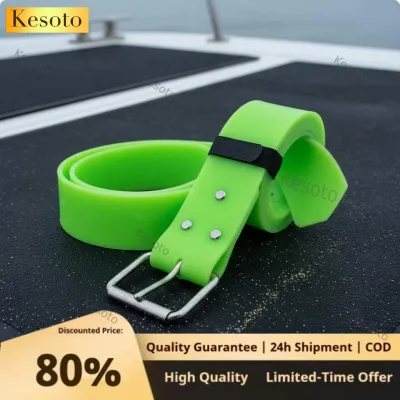 Silicone Diving Weight Belt with Punched Holes Secure Buckle Freediving Waist Strap for Wetsuit Use