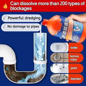 💥Immediate results💥Powerful pipe dredging agent/ dissolves blockages in sewers/ toilets and kitchens/ powerful dredging without damaging pipes