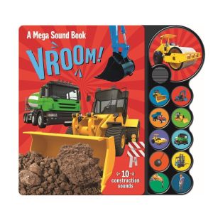 Vroom Construction Vehicles Sound Book For Kids with 10 Button Exciting Sounds & Interesting Facts