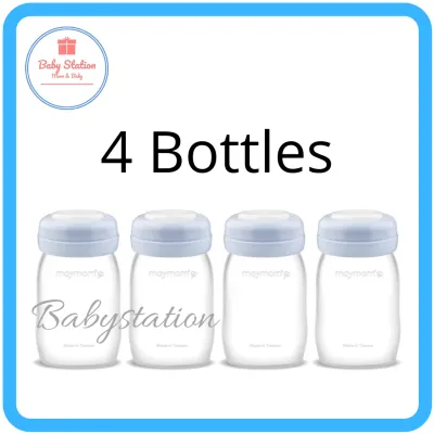 Maymom Wide Neck Breastmilk Collection n Storage Bottle 5.4 oz Re-markable SureSeal Disc. Fits Spectra S2 Spectra S1 Spectra 9 Plus. (8 bottles)