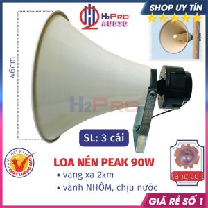Loa Phóng Thanh Peak 90W (Tặng Coil) Vành Nhôm 46Cm Loa Nén Cao Cấp Công Suất Lớn Phát Xa 2Km Chịu Nắng Mưa -H2Pro Audio