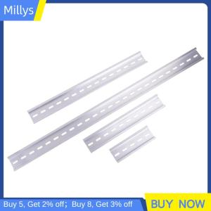 Millys 5PCS Iron DIN Universal Rail Width 35MM Length 10 20 30 50CM Terminal Block Electrical Slotting DIN Rail