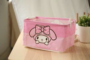 High Quality Cartoon Waterproof Canvas folding storage basket snack storage toys sorting storage box storage basket