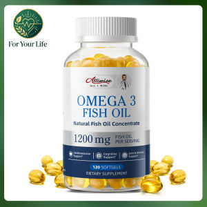 Alliwise Dầu cá viên nang 1200mg với 216mg EPA và 144mg DHA giúp bảo vệ sức khỏe tim mạch và phát triển chức năng não