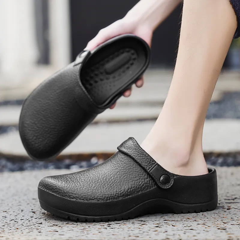 Non-Slip Chef Shoes – Unisex Slip-On Work Boots, Oilproof EVA/Rubber, Sizes 37-47