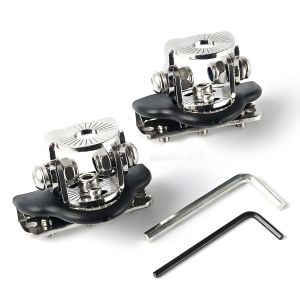 2PCS LED Work Light Bar Bracket Hood Offroad Spotlight Universal Stainless Steel Pillar Mounting Bracket No Drilling Car Hood Clamp Holder