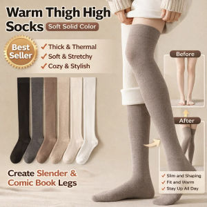 Warm Over Knee Socks Japanese Style Thermal Stockings Instant Cartoon Legs Effect Women Fashion Hosiery