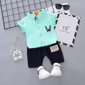 Kemeja Lengan Pendek+ Celana Pendek Bayi LakiLaki -FAB006