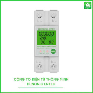 Hỏa Tốc 24/7 - Công Tơ Điện Tử thông minh Hunonic Entec 63A -  Đo điện năng tiêu thụ dòng rò điều khiển từ xa