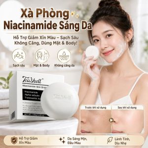 Xà Bông Tắm Niacinamide / Xà Bông Tắm Trắng Da / Làm Sạch Sâu / Kiểm Soát Dầu Sáng Da / Không Căng Da Sau Rửa