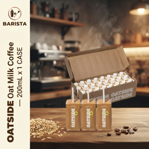 Oatside Coffee Oat Latte Vegan Non Dairy Plant based for Iced Coffee Milk Tea 200mL Pocket Pack x24