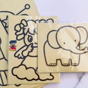 【SG Stock】Childrens Sand Painting Craft Set with Multiple Cartoon Designs and Safe Colored Sand