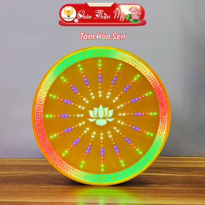 Hào Quang Viền Hoa Văn Led Full Color CHÂN THIỆN MỸ Đèn Treo Phòng Thờ Trang Trí Bàn Thờ