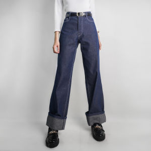 Celana Panjang Jeans Wanita High Rose Straight