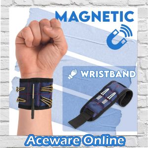 STRONG MAGNETIC WRISTBAND POCKET KIT HOLDING SCREW NAILS DRILL BIT HOLDER DIY TOOL ORGANIZERS