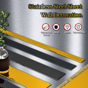 Stainless Steel Metal Mirror Decorative Lines Gold mirror/Black mirror Self-Adhesive Decorative Strip for Tile Wall TV Background Wall Ceiling Edging Strips
