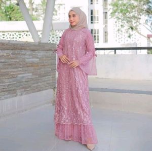 MAXI NABILA M/L/XL/XXL BAJU WANITA GAMIS WANITA MUSLIM PAKAIAN WANITA MUSLIM MAXI WANITA MAXI LEBARAN MODEL TERBARU GAMIS TERMURAH SORAA.014
