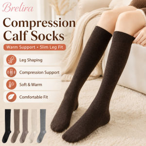 『Brelira』Knee High Warm Socks Thermal Over Knee Socks Manga Style Winter Wear Instant Manga Legs Stylish Japanese Design Cozy Autumn Socks For Women Adults Casual Commute Dating