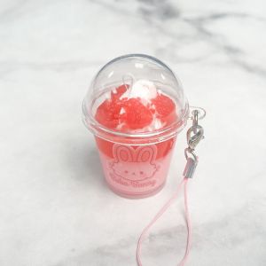 COMDA7 MALL Simulation Ice Cream Keychain Fruit Dessert Bag Pendant Food Keyring Creative Kawaii Mini Strawberry Keychain Bag Decorations