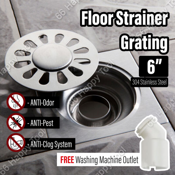 6 inch deals floor drain strainer